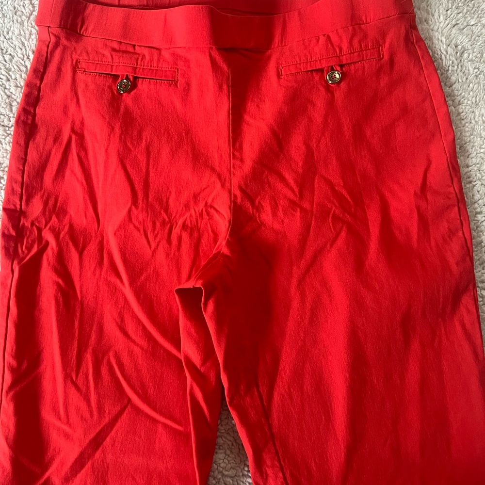 Anne Klein Coral Cropped Pants Vibrant Style - Picture 2 of 3